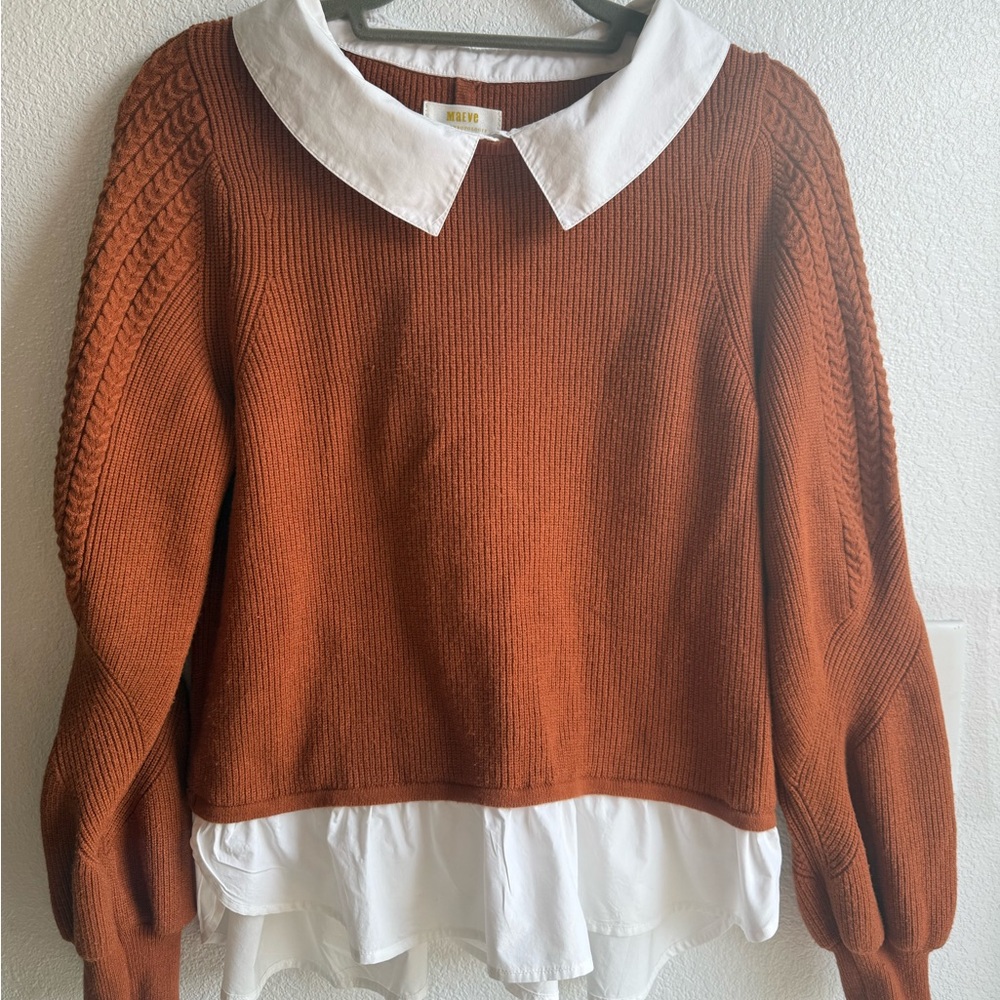 Maeve Twofer Rust Sweater